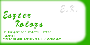 eszter kolozs business card